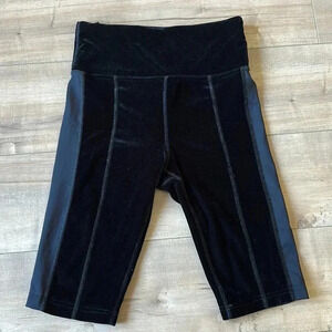 Alala Velvet Biker Shorts Black Sz XS
